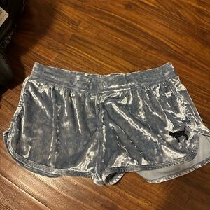 PINK Victoria's Secret Shimmering Blue Athletic Shorts